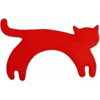 Leschi Lesschi Minina kat warmtekussen - felrood-zwart