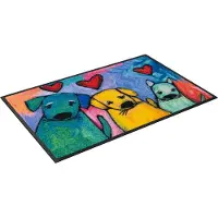 Kleen-Tex Mat Doggies Inloopmat, motief honden, modern design, antislip, wasbaar