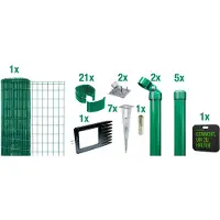 GAH Alberts Gelast gaas Fix-Clip Pro Hoogte: 80-150cm, totale lengte: 10 en 25m, met grondbussen (set)