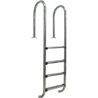 Gre Accessories Inground Pool Wall Ladder 4 Steps Zilver