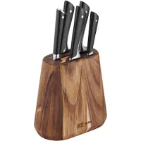 Tefal Messenset - 6-delig - Inclusief Messenblok - Hout/RVS - Professionele Kwaliteit