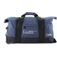 National Geographic Opvouwbare Reistas met wielen / Weekendtas - Vegan - 48 Liter (S) - Pathway - N10442 - Marine Blauw - Marine Blauw