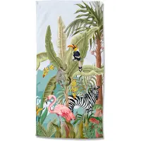 Good Morning Kinder Strandlaken Velours Jungle Party 75x150cm - multi