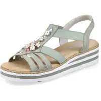 Rieker Groene Sandalen Hoogwaardig imitatieleer 40