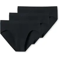 Schiesser zwarte superminislips voor heren in een praktisch 3-pack Heren Onderbroek - schwarz