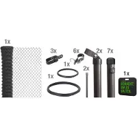 Alberts Draadgaasafrastering Hoogte: 80 - 200 cm, totale lengte: 15 - 100 m, voor plaatsing in beton (set)