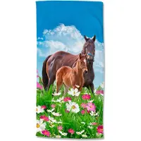 Good Morning Kinder Strandlaken Velours Dora 75x150cm - multi