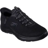 SKECHERS Huisschoen 'Slipper Herren 232457 BBK Kunststoff (Synthetik) in schwarz' zwart