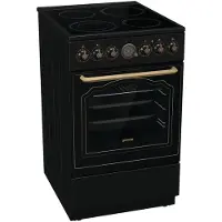 Gorenje GECS5B70CLB, Vrijstaand fornuis, Zwart, Draaiknop, Boven voorzijde, Metaal, Bodem