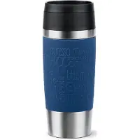 EMSA Travel Mug Classic N2020300 reisdrinkbeker 360 ml Zwart, Blauw, Roestvrijstaal Roestvrijstaal