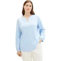 Tom Tailor Women + Blouse lichtblauw / offwhite