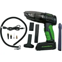 Hammersmith AirStorm - Snoerloze handstofzuiger & luchtcompressor met SOS-lampje & uitgebreide accessoireset - Autobanden oppompen - Bandenspanning controleren - Auto stofzuiger & pomp - Mail Order