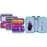 Undercover etui Disney Frozen 3-vaks gevuld schoolset multi kleuren.