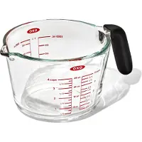 Oxo - Maatbeker met deksel glas, 1 liter