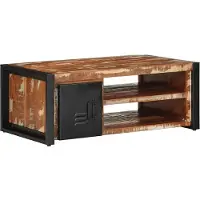 vidaXL Salontafel 90x50x36 cm massief gerecycled hout meerkleurig