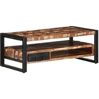 vidaXL Salontafel 90x50x36 cm massief gerecycled hout meerkleurig