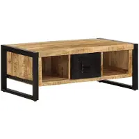 vidaXL Salontafel 90x50x36 cm massief ruw mangohout