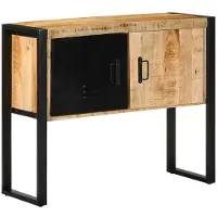 vidaXL Wandkast 90x35x75 cm massief ruw mangohout