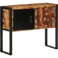 vidaXL Wandkast 90x35x75 cm massief gerecycled hout meerkleurig