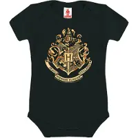 Logoshirt Rompertje/body 'Harry Potter - Hogwarts-Print' zwart