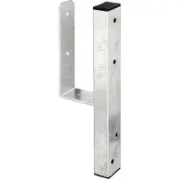 Alberts 214432 U-paalhouder | voor L-randstenen voor vierkante houten paal | thermisch verzinkt | vrije breedte 90 mm | lengte 410 mm