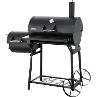 Tepro Houtskoolgrill met rookoven, model Biloxi, grilloppervlak: ongeveer 58 x 40 cm, met zijdelingse verbrandingskamer