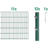 Alberts Dubbelstaafmat hekwerk Basisset Hoogte: 80 - 160 cm, totale lengte: 4 - 30 m, voor plaatsing in beton (set)