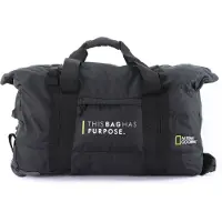 National Geographic Opvouwbare Reistas met wielen / Weekendtas - Vegan - 48 Liter (S) - Pathway - N10442 - Zwart - Zwart