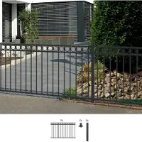 Alberts Metalen hek Circle Hoogte: 100 en 120 cm, totale lengte: 10 m, om vast te schroeven (set)
