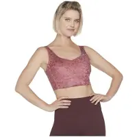 SKECHERS Performance Gosculpt Leopard Longline Beha Polyester Dames Roze Sportbeha