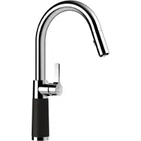 Schock armatuur SC-520 in de kleur NERO, met afvoerkanaal / CRISTALITE PLUS