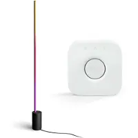 Philips Hue Bundel: Signe Gradient Vloerlamp Zwart + Bridge