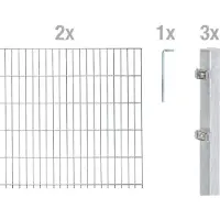 Alberts Dubbelstaafmat hekwerk Basisset Hoogte: 80 - 160 cm, totale lengte: 4 - 30 m, voor plaatsing in beton (set)
