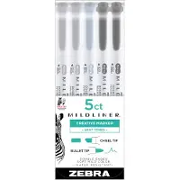 Zebra Mildliner 5-pack Gray Tones