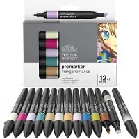 Winsor & Newton ProMarker Set 12 stuks Manga Romantiek