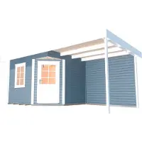 Weka Tuinhuis Met Overkapping 213 Type A Gr2 Grijs 298x298cm