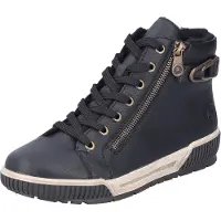Rieker Winterlaarzen , veterschoenen, high top sneaker met praktische ritssluiting