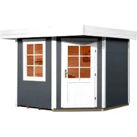 Weka Tuinhuis 213 - Antraciet/blanc - 298x298cm
