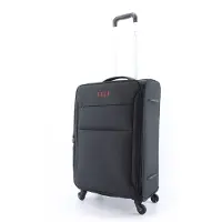 Elle Zachte Koffer / Trolley / Reiskoffer - 60 cm (Medium) - Pledge - Zwart - Zwart / Medium