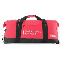 National Geographic Opvouwbare Reistas met wielen / Weekendtas - Vegan - 92 Liter (L) - Pathway - N10444 - Rood - Rood