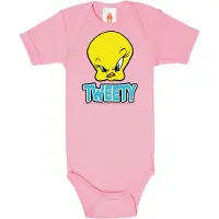 Logoshirt Rompertje/body 'Looney Tunes Tweety-Print' lichtblauw / geel / pink