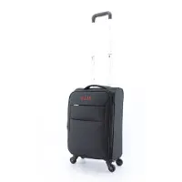 Elle Handbagage Zachte Koffer / Trolley 54x34x20cm - Pledge Zwart - Zwart / Small