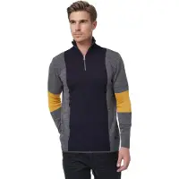 Rusty neal Fijn gebreide trui in colorblock-stijl met opstaande kraag