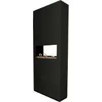 Xaralyn Bio-ethanol haard - Ambiance BOB - zwart hout - 3,5 KW verwarming - tunnelhaard - room divider