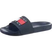Tommy Hilfiger Muiltjes 'Essential' marine / vuurrood / wit