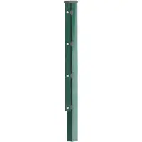 Alberts 970185 Hekpaal met plat ijzer | thermisch verzinkt, groen geplastificeerd (RAL 6005) | lengte 2000 mm | 60 x 40 mm