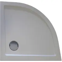 Badstuber Zeus kwartronde douchebak 80x80x5.5cm wit