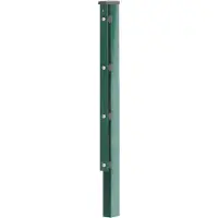 Alberts 970161 Hekpaal met plat ijzer | thermisch verzinkt, groen geplastificeerd (RAL 6005) | lengte 1500 mm | 60 x 40 mm