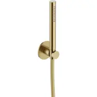 Hotbath Ace AC443 handdoucheset met staafhanddouche aan houder geborsteld messing PVD