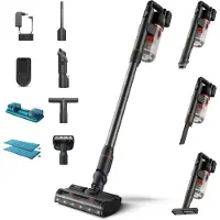 Philips Steelstofzuiger met Dweilfunctie XC7055/01 Aqua - Draadloos en Zonder Zak - Zuigmond met LED Verlichting